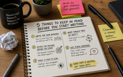 Writing copy? Five things to keep in mind before you start